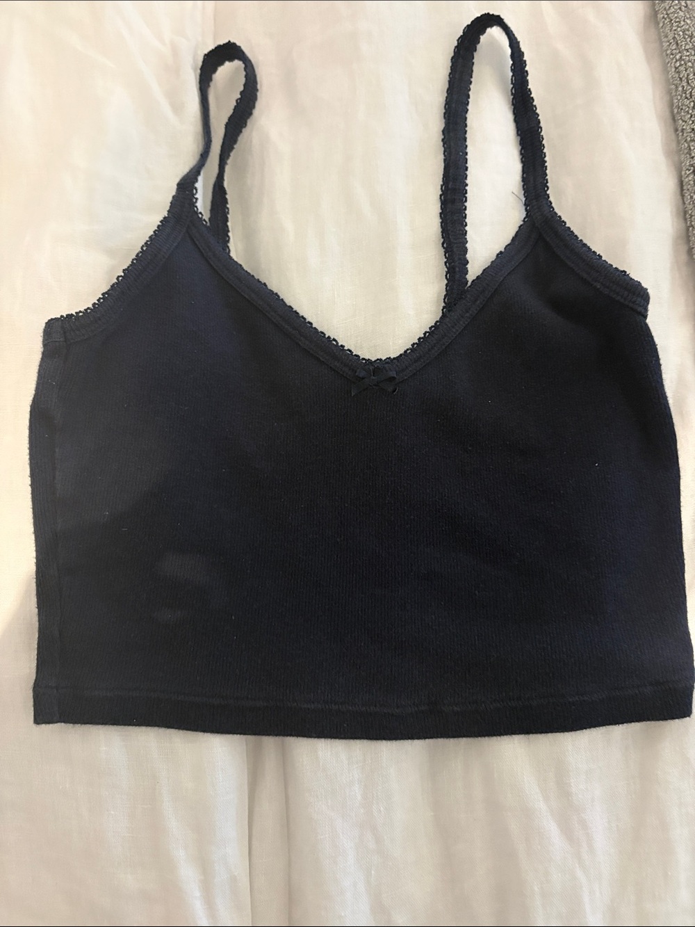 Sunday Best Navy Blue Crop Tank Top